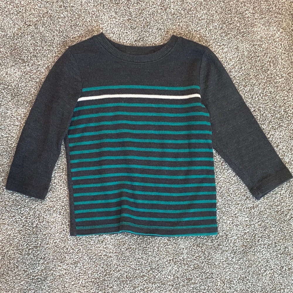 Jumping Beans Teal and Black Striped Sweater